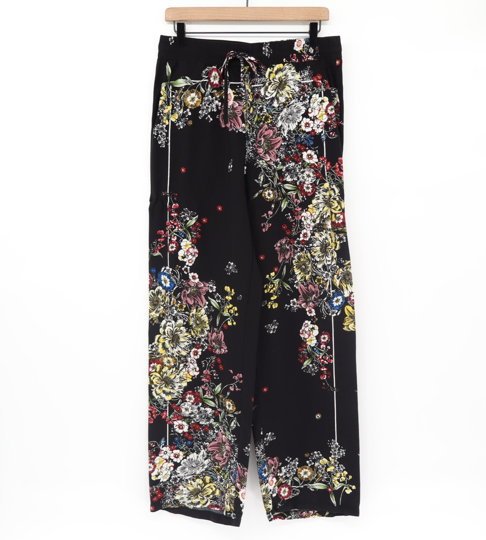 Soft Surroundings Wide Leg Tall M Bohemian Pants Viscose Floral Print